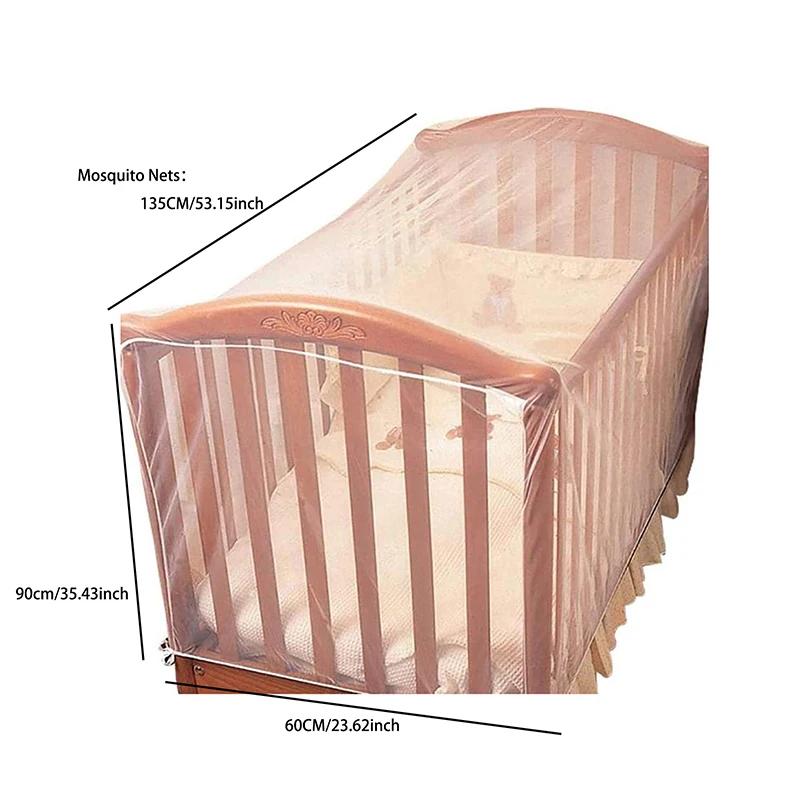 Moustiquaire portable pour lit de bébé, mouches de literie, bande élastique en maille, accessoires a