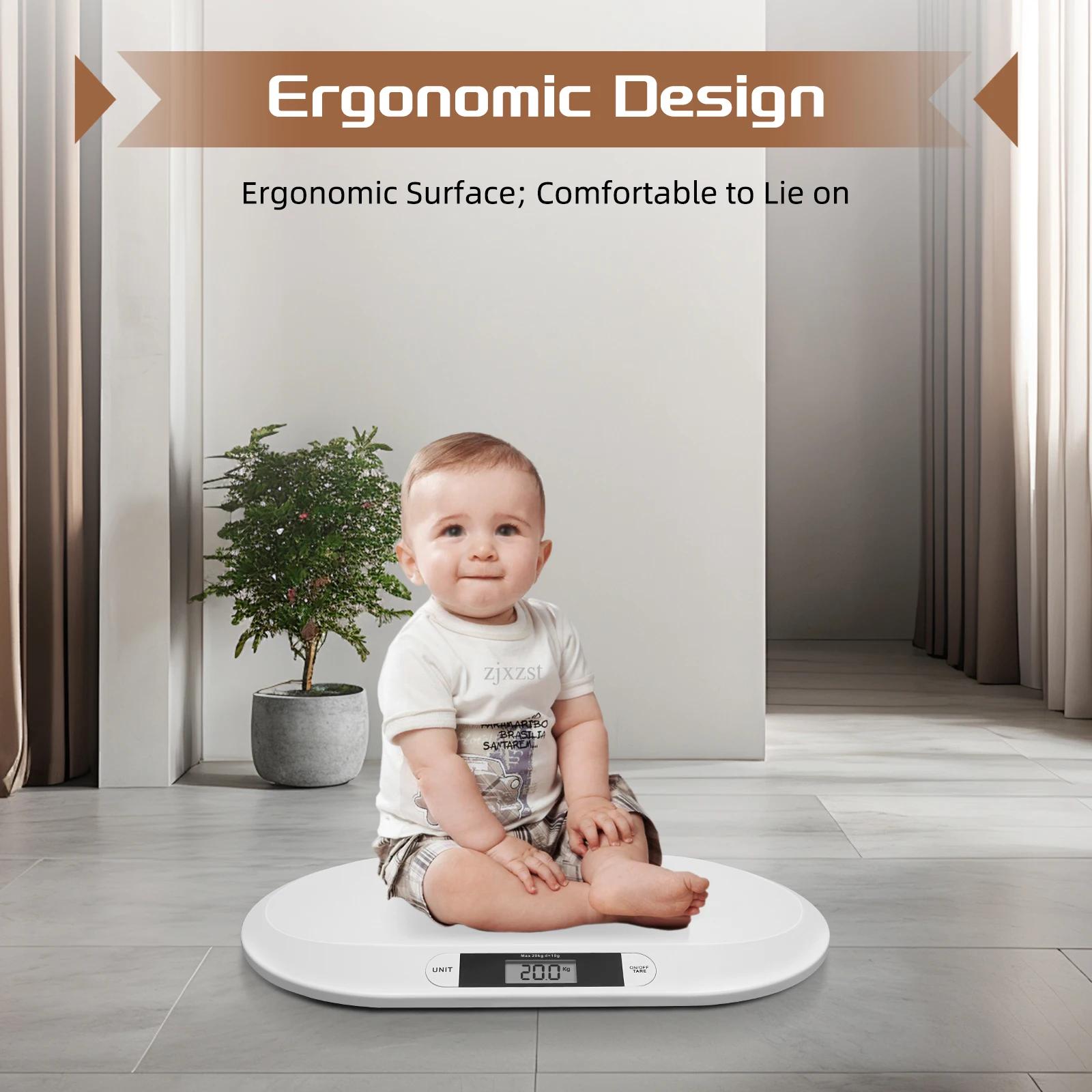 Balance numérique pour bébé avec grande capacité de 20 kg, capteur de haute précision et conception