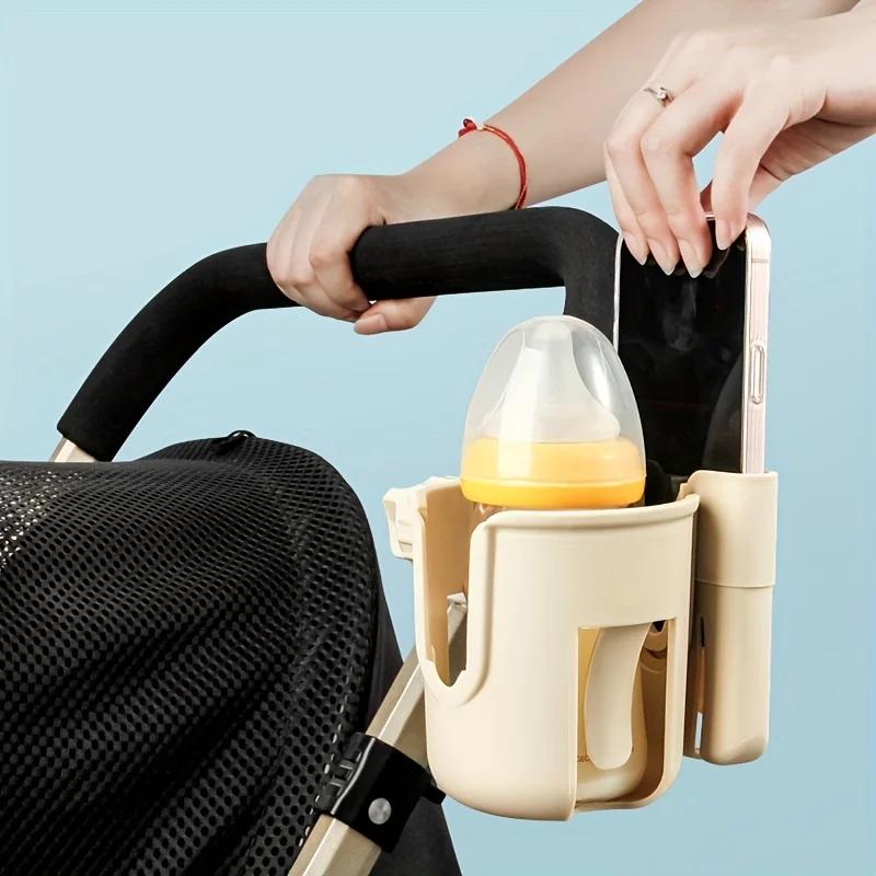 Porte-gobelet universel pour poussette avec support de téléphone, porte-bouteille pour fauteuil roul