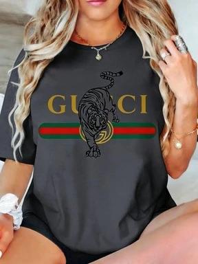 2026 nouvelle lettre impression à manches courtes femmes T-shirt tempérament à la mode décontracté p