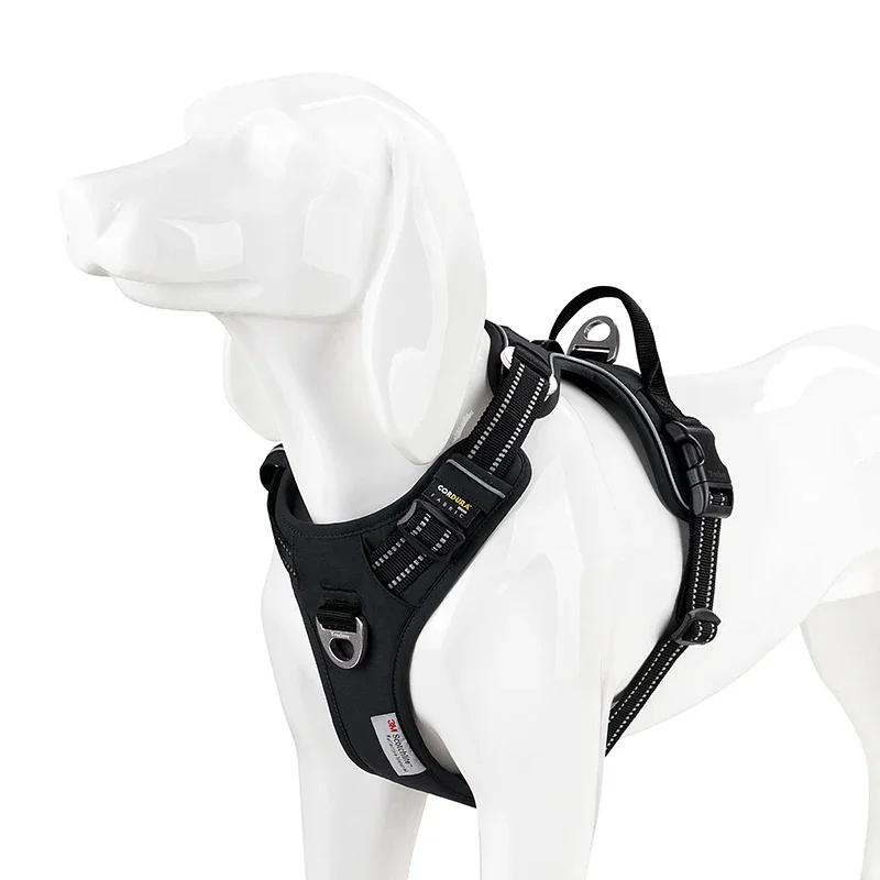 TRUE LOVE harnais pour animaux de compagnie sans traction en Nylon réfléchissant harnais pour chien