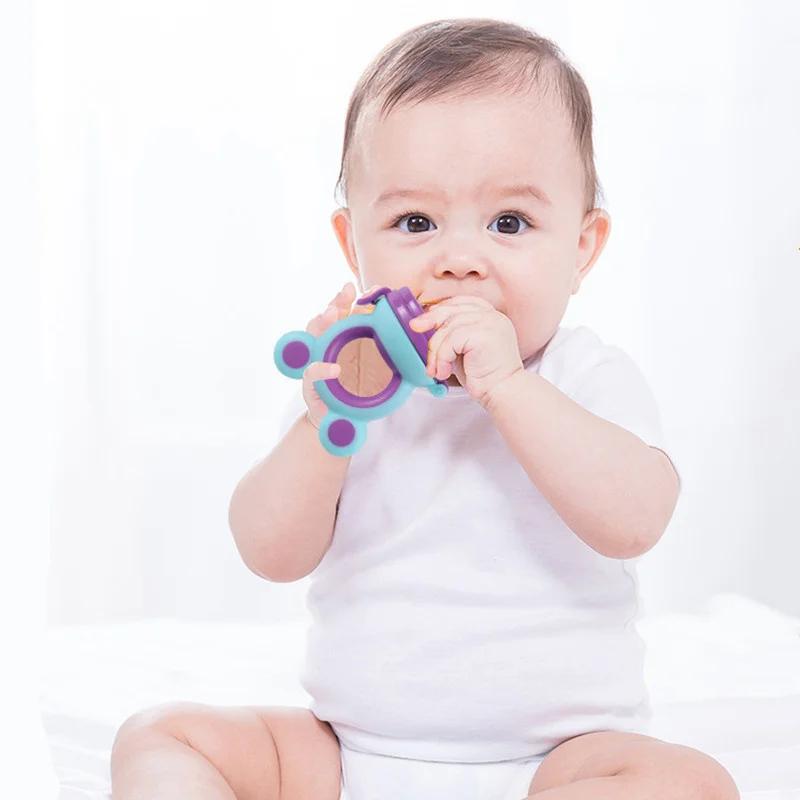 Anneau de dentition en silicone pour bébé, biberon, fruits, mangeoire pour nouveau-né, aliments frai