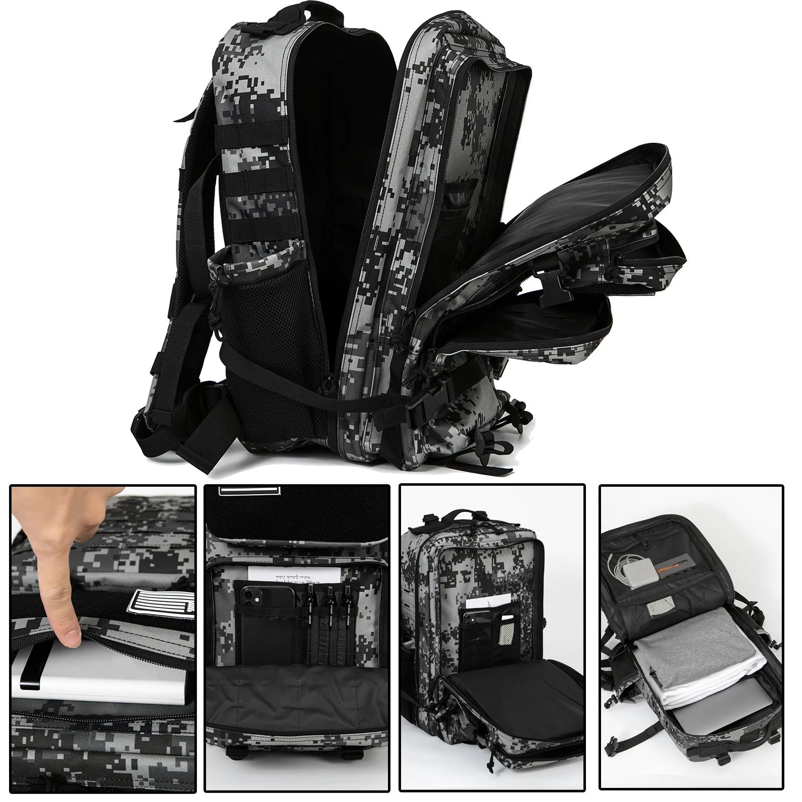 45L sac à dos tactique sac de survie chasse MOLLE sac à dos GYM pour hommes EDC randonnée en plein a