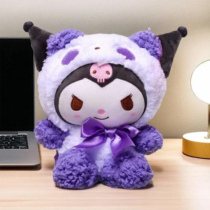 25CM Kawaii Sanrio peluche Hello Kitty cannelle Kuromi Pochacco peluche poupée dessin animé mignon j