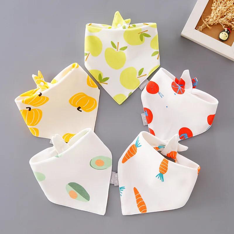 5 pièces bébé salive serviette Triangle écharpe pur coton Bandana imperméable bavoirs nouveau-né gar