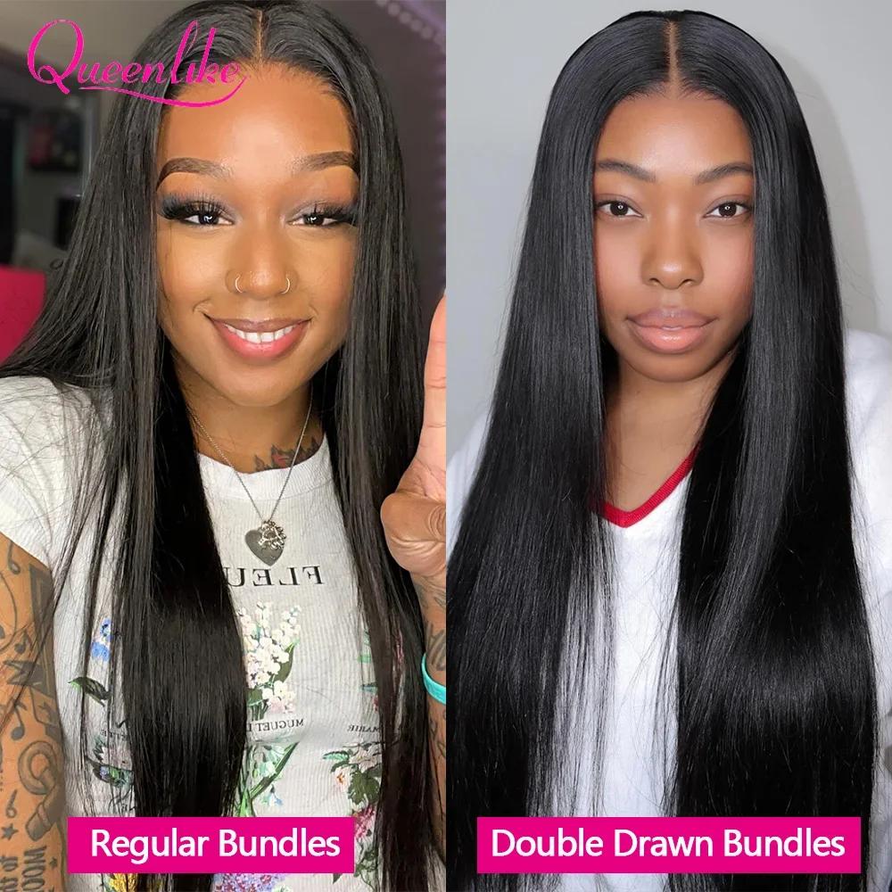 Mèches vietnamiennes lisses à Double tirage 15A, 24 pouces, 100% vrais cheveux humains, lots de 1/3