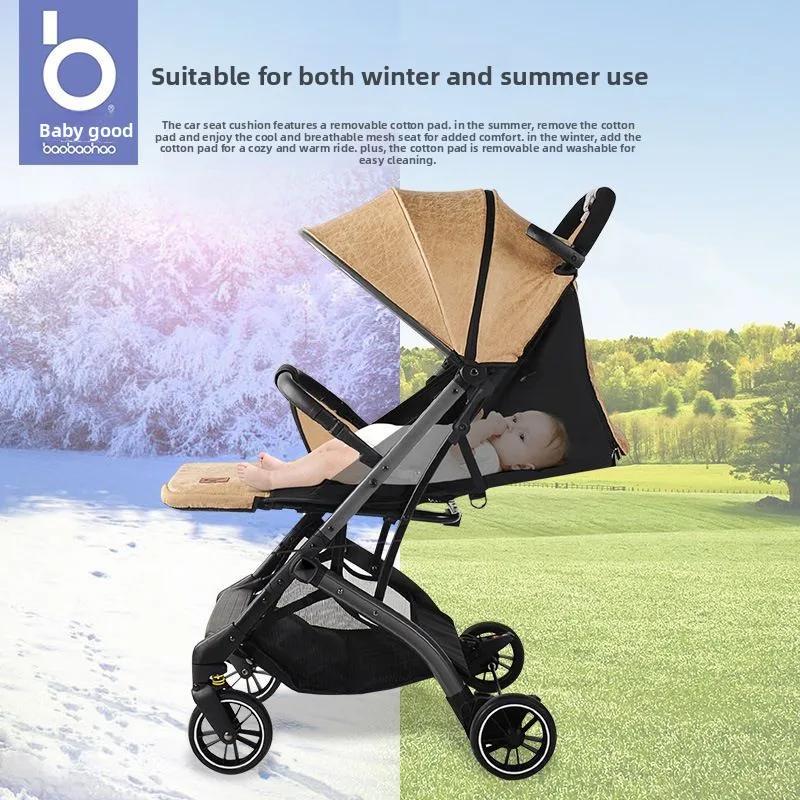 Bébé bonne haute paysage poussette pliable léger bébé landau assis et allongé infantile Buggy pousso