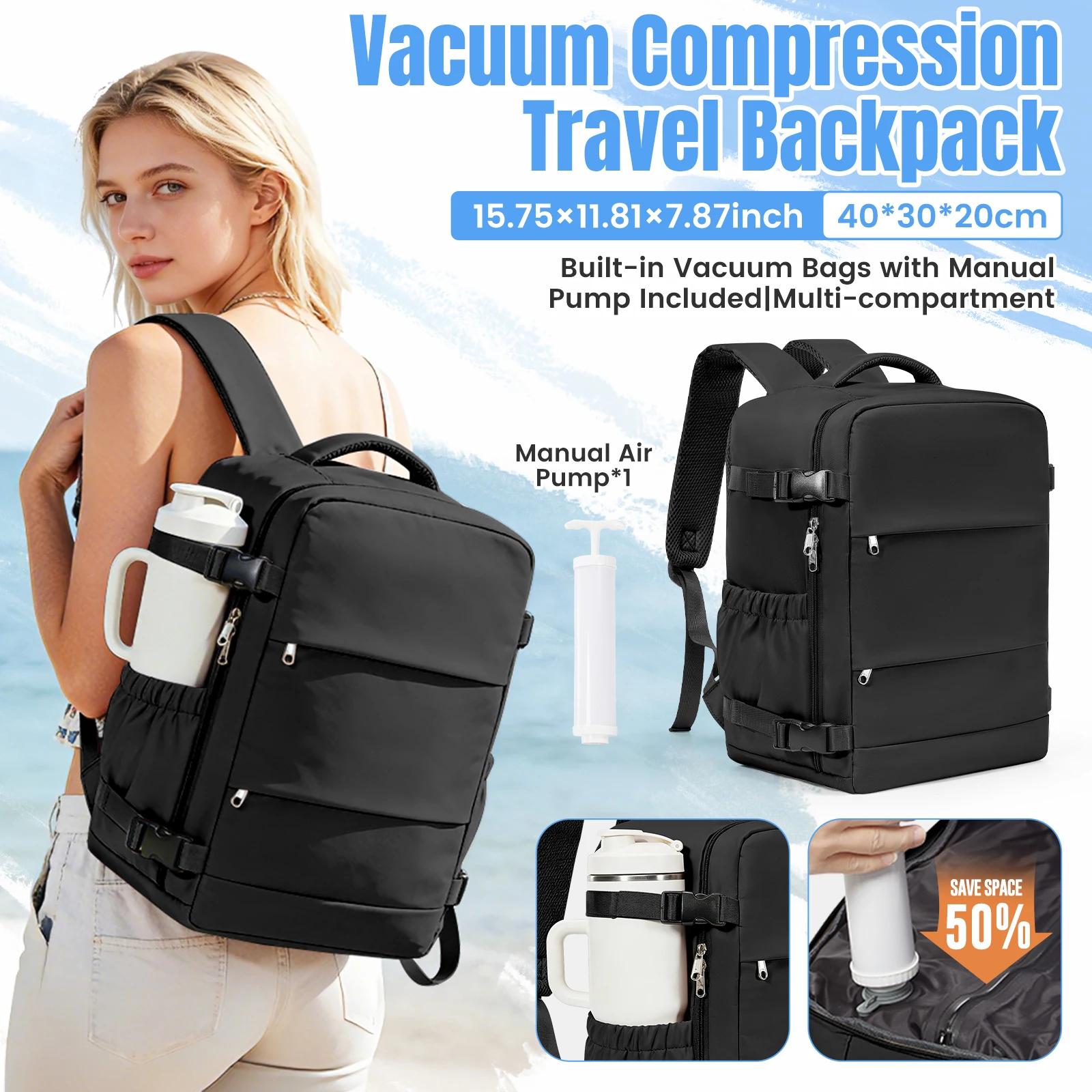 Sac de cabine Ryanair 40x20x25, sac à dos de voyage à compression sous vide pour hommes et femmes, s