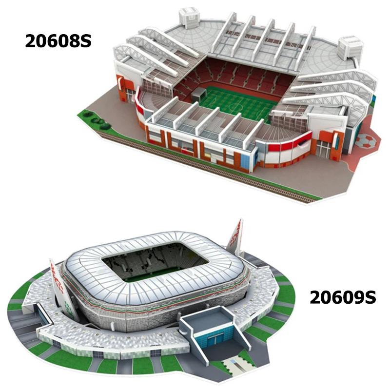 Terrain de Football Miniature en 3D, Puzzle à Faire Soi-Même, Modèles de Stades de renommée Mondiale