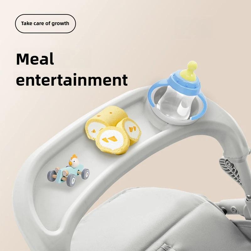 Poussette nouvellement améliorée avec chariot poussoir bidirectionnel à vue élevée qui peut s'asseoi
