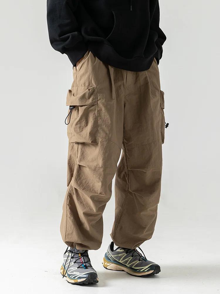 Pantalon cargo baggy vintage pour homme, imperméable, décontracté, sport, jogging, printemps, été, p