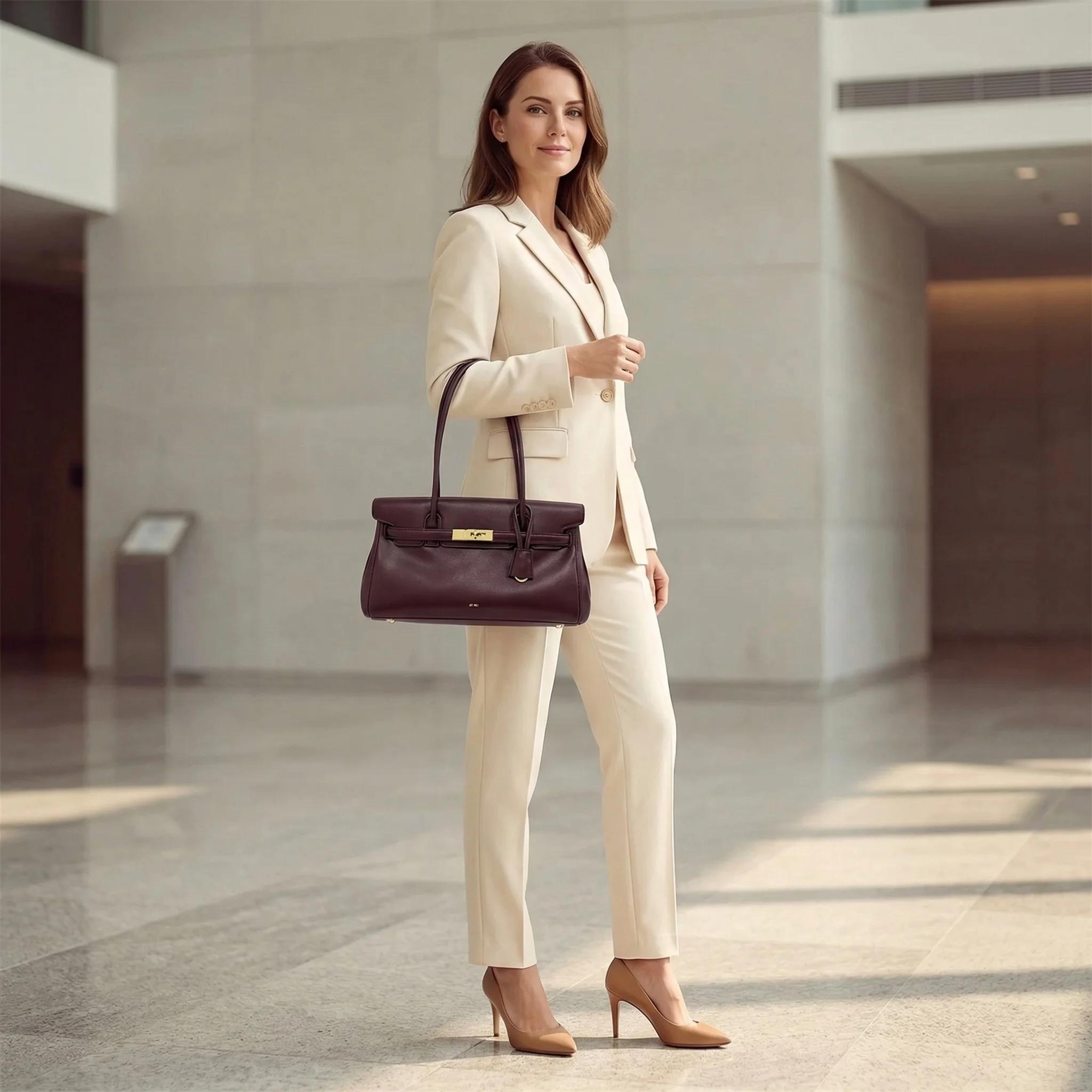 Sac sous le bras JW PEI Yara pour femme, sac à main tendance en cuir souple avec boucle de verrouill