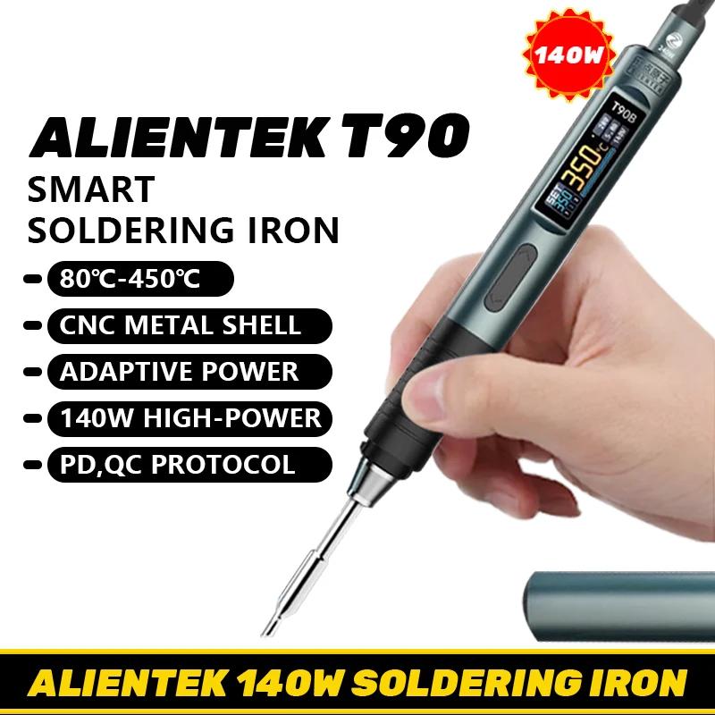 ALIENTEK T90 fer à souder intelligent 140W affichage numérique Portable sommeil automatique PCB préc