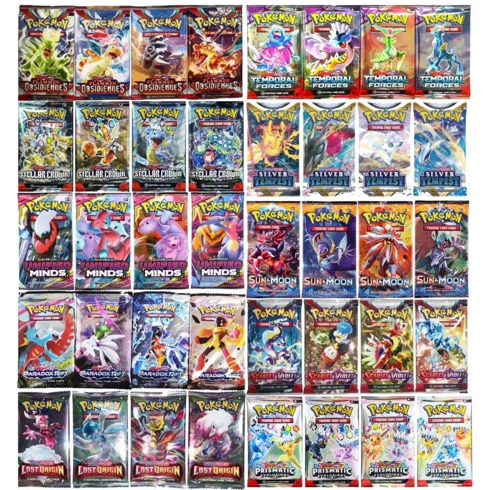 10 paquets de cartes Pokémon, étoiles vives, évolutions prismatiques 151, FATES PAUDES, renfort angl