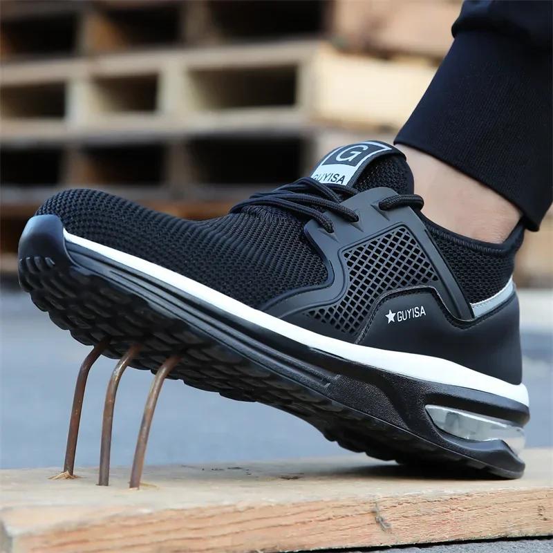 Plus Sise 35-50 chaussures de travail de sécurité pour hommes baskets à coussin d'air indestructible