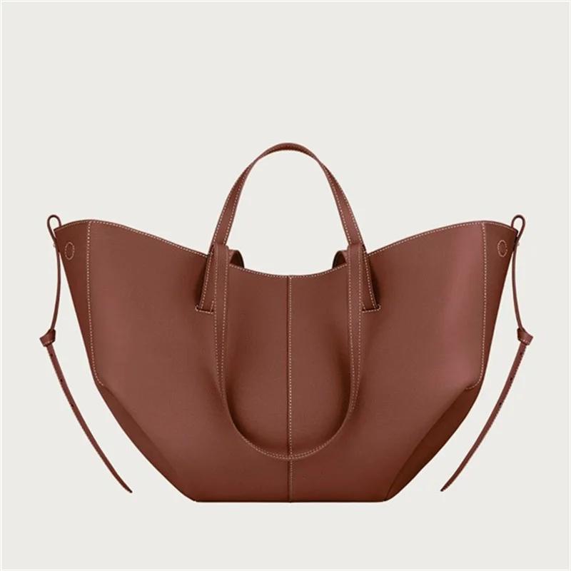 Nouveau sac fourre-tout en cuir grande taille pour femmes, sac à main Niche féminine, sac à bandouli