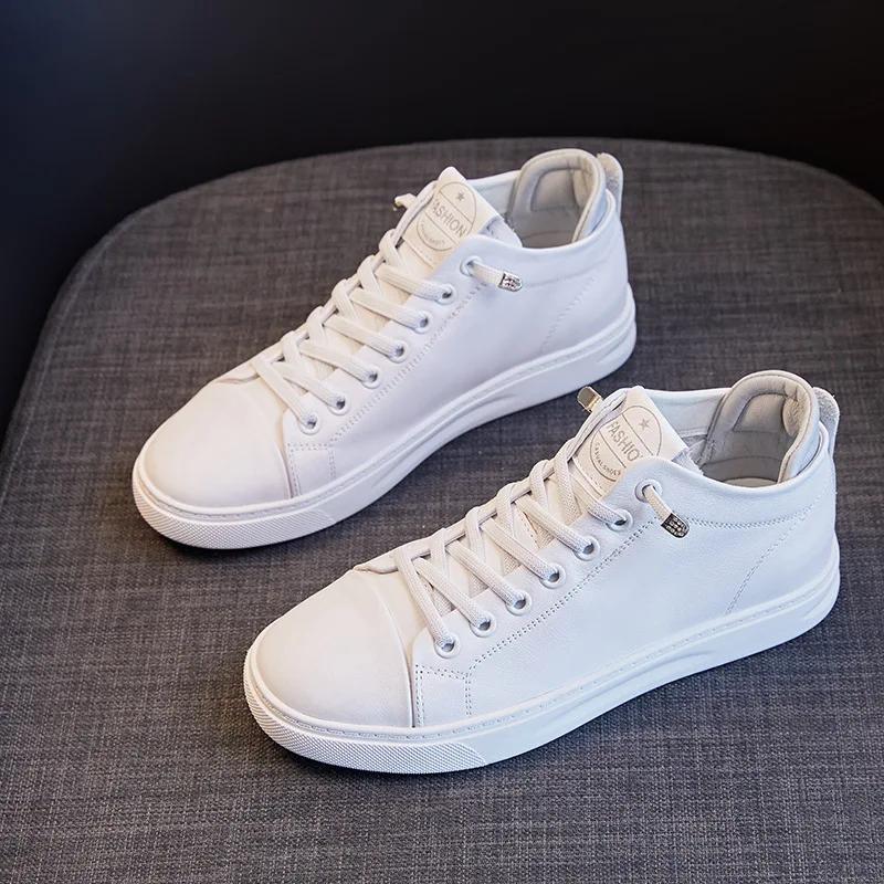 Printemps été chaussures femmes baskets en cuir véritable blanc chaussures peau de vache mode dames