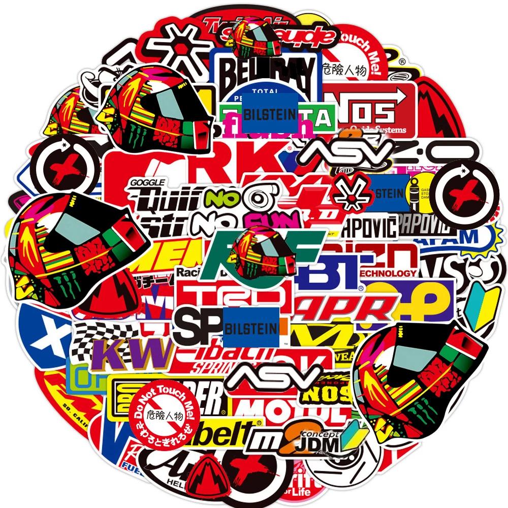 10/50/100/200 pièces Cool voiture de course JDM Graffiti autocollants étanche bricolage Skateboard t