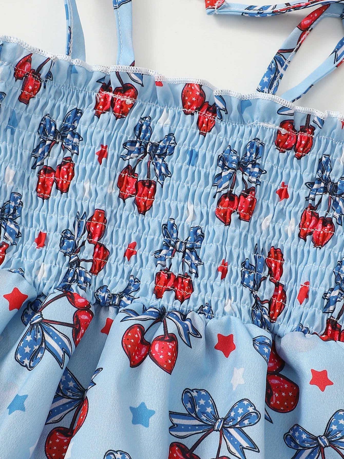 Barboteuse d'été pour bébé fille, imprimé cerise, vêtements pour nourrissons, tissu doux et conforta