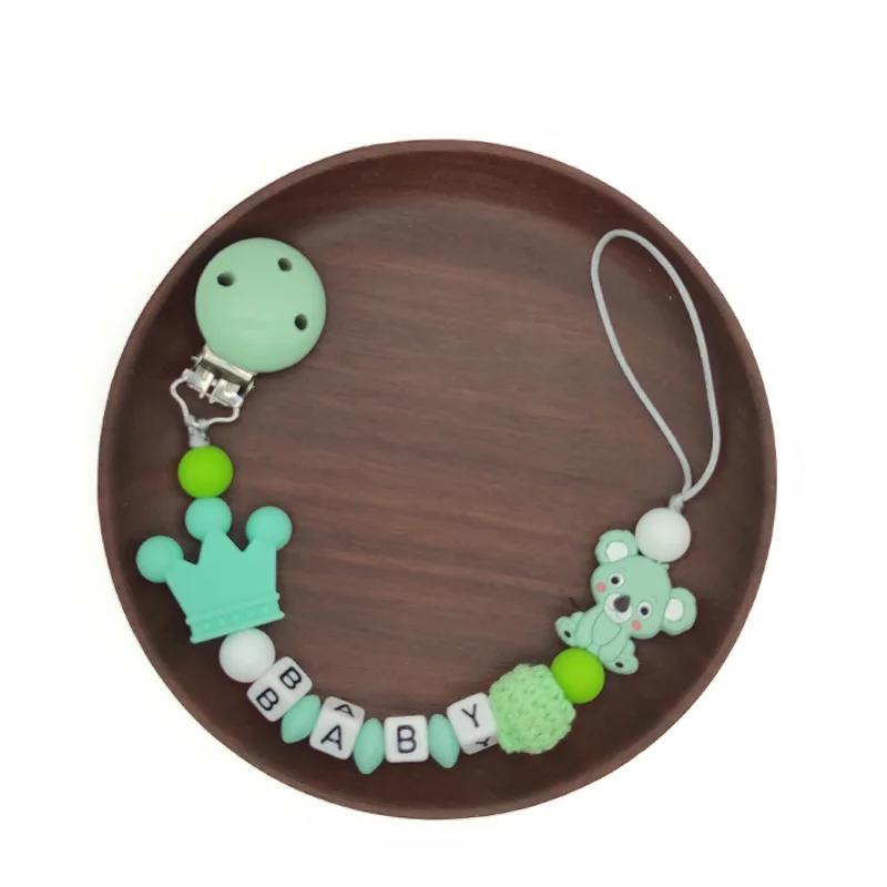 Attache-sucette factice en bois pour bébé, en Silicone fait à la main, chaîne de dentition sûre, ann