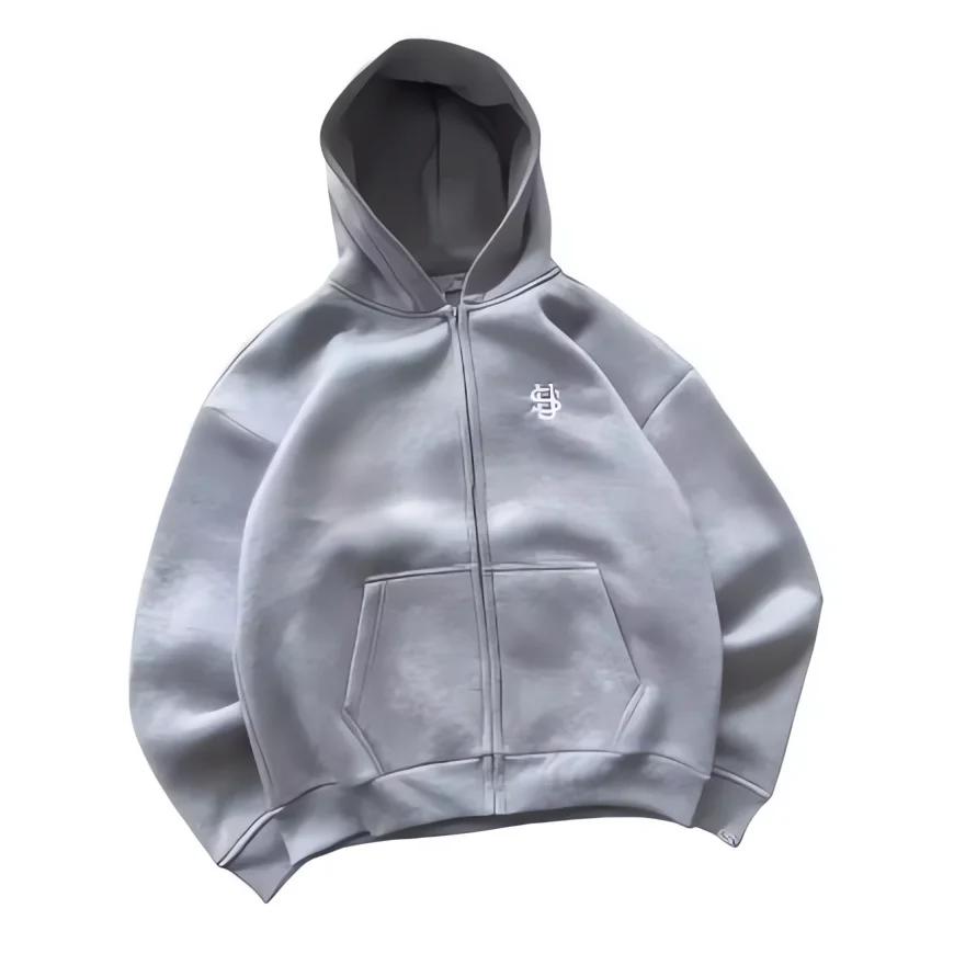 2025 automne/hiver mode broderie Harajuku Y2K sweat à capuche avec fermeture éclair femmes rue Y2K n