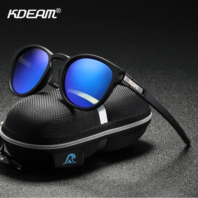 KDEAM 2026 Lunettes de soleil polarisées rondes classiques TR90 Lunettes de soleil de sport décontra