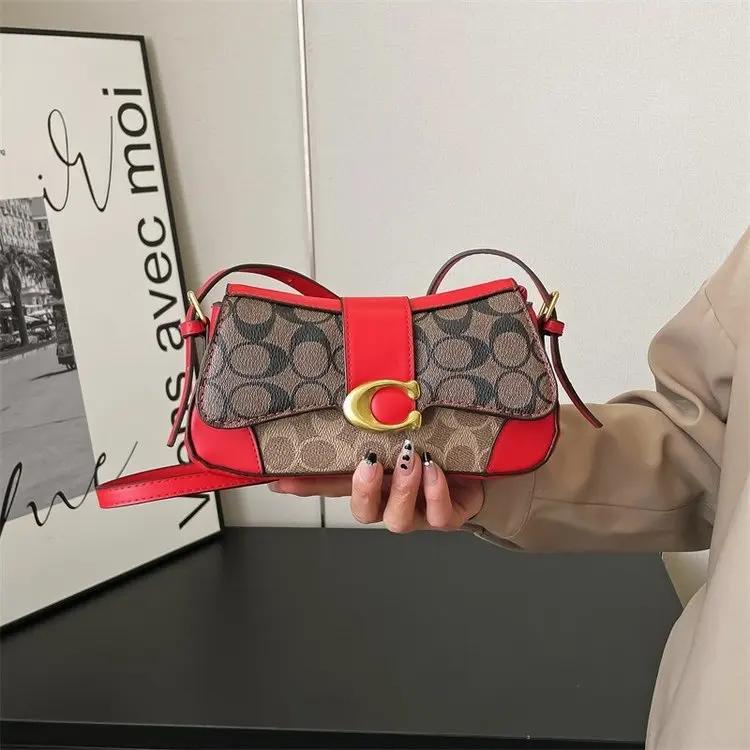 Nouveau Sac à Bandoulière Rétro Monogramme 2026 pour Femme en Cuir PU Colorblock Tendance - Sac Croi