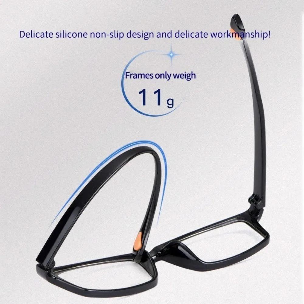Lunettes de lecture HD anti-lumière bleue pour hommes et femmes, lunettes de lecture portables ultra