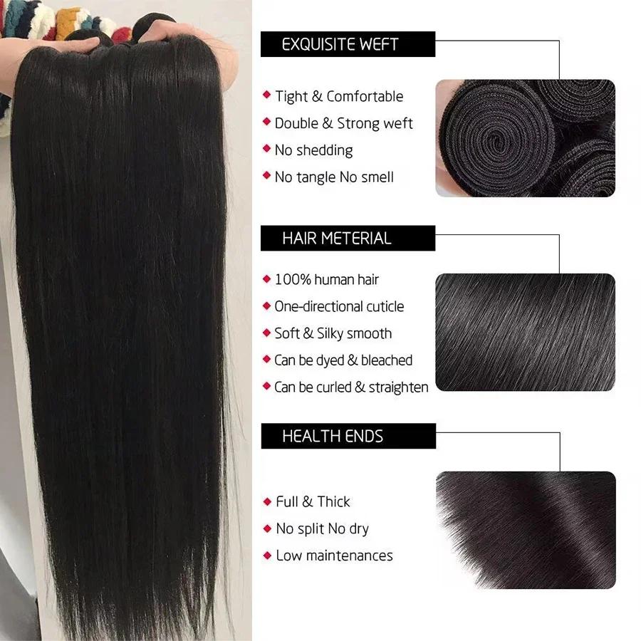 Tissage humain hair 28 30 32 Inch tissage cheveux humain lot en promo tissage brésilienne raw hair b