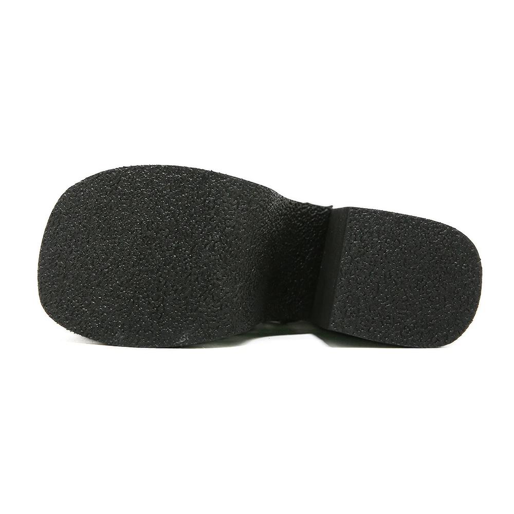 Gdgydh Style Punk noir Rivet boucle talons hauts chaussures pour femmes à la mode gothique imperméab