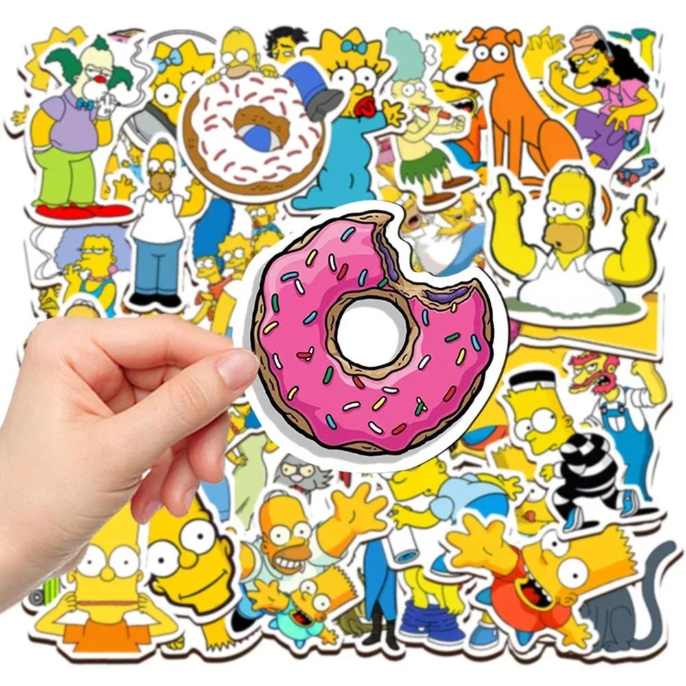 10/30/50 PIÈCES Les Simpsons Dessin Animé Autocollants Graffiti BRICOLAGE Planche À Roulettes Ordina