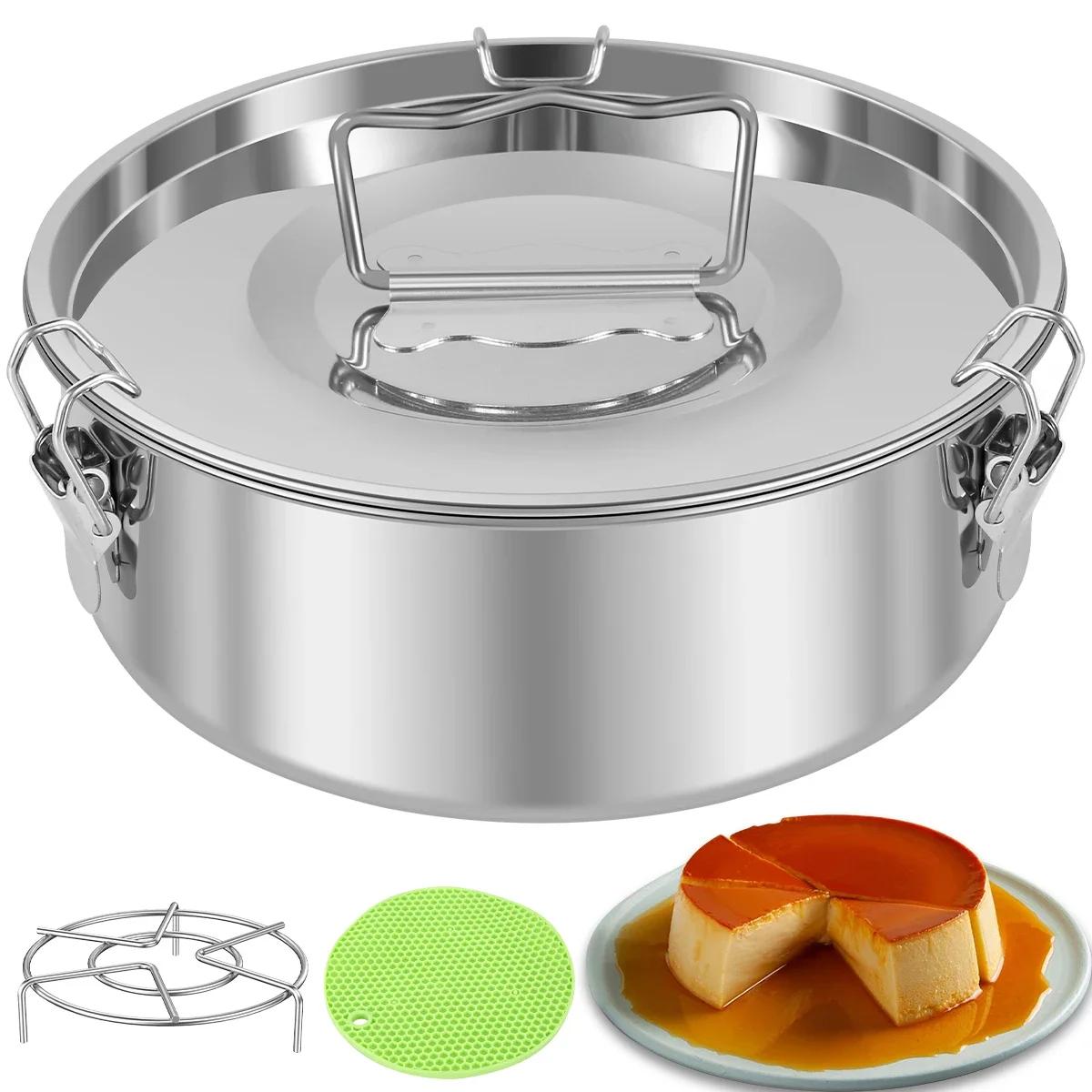 Ensemble de moules à gâteau ronds en acier inoxydable, moule à flan, moule à gâteau au fromage pour