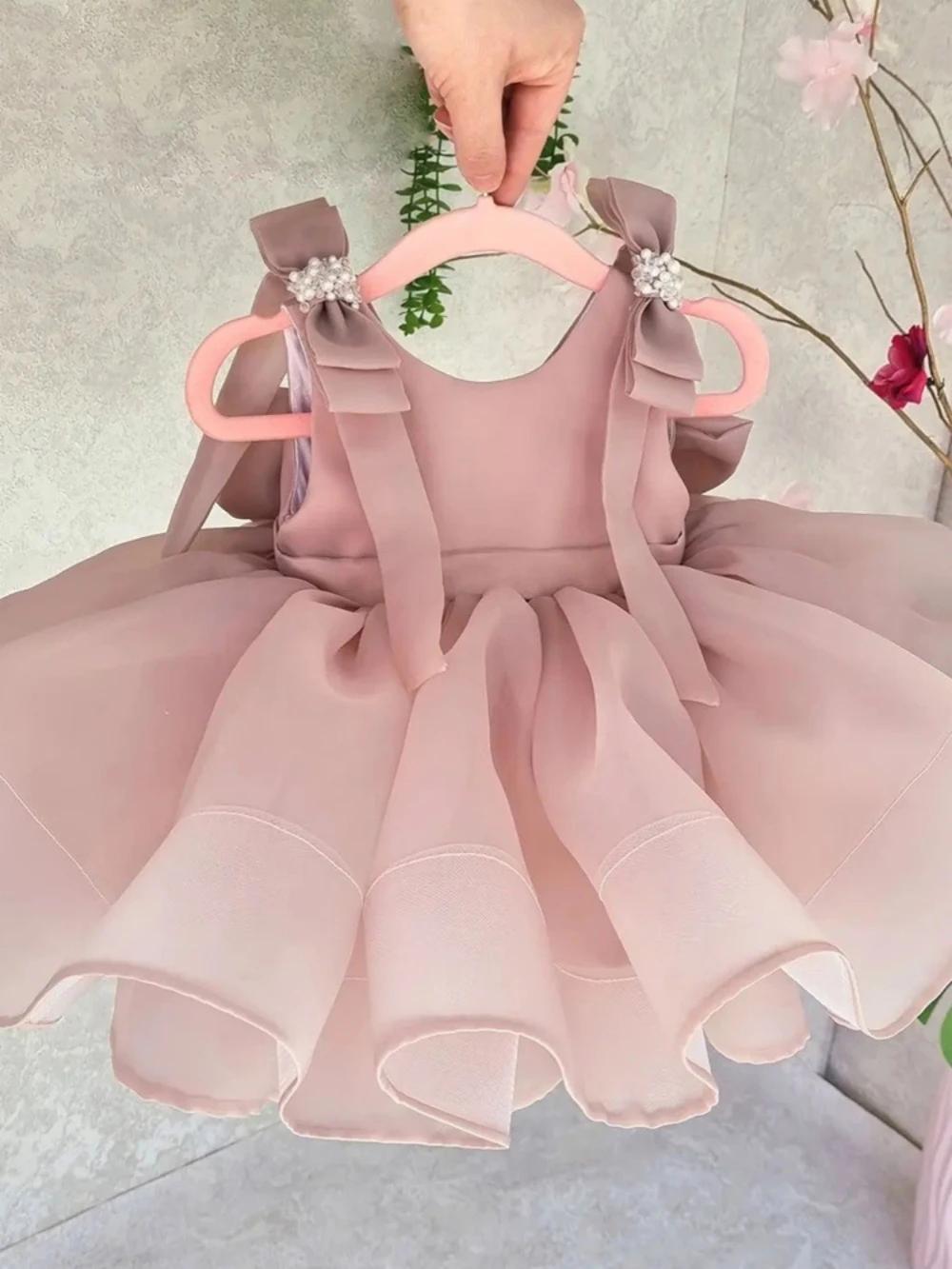 Robe de Princesse Bouffante en Tulle pour Enfant, Rose Doux, pour Spectacle Sв, avec Nministériels d