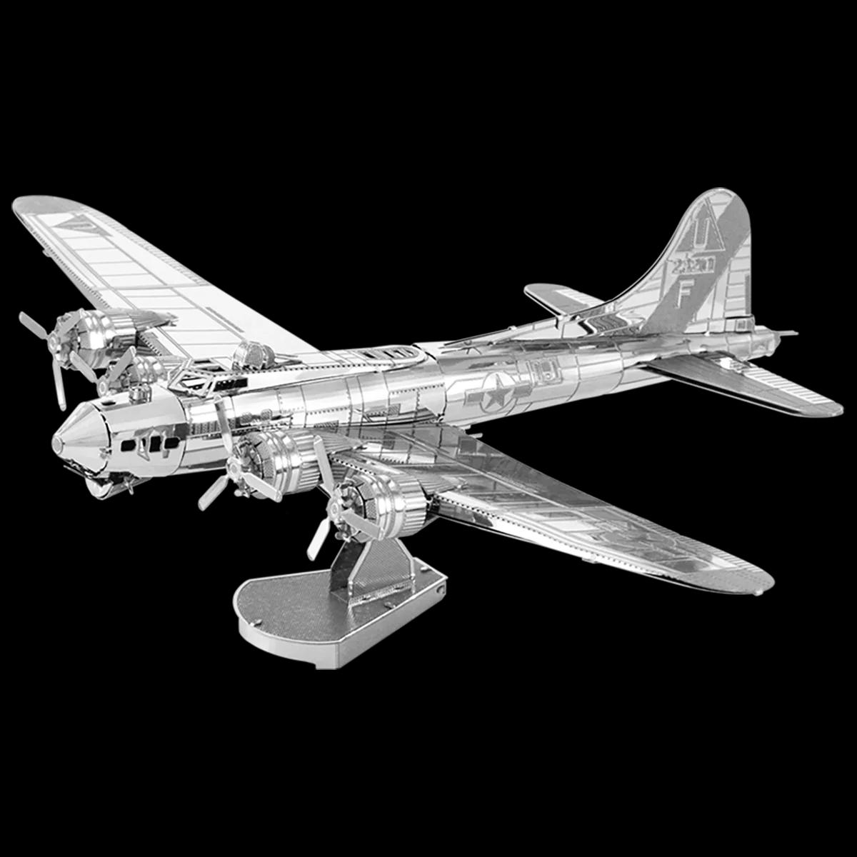 Kit de Puzzle en métal 3D d'avion, bricolage, puzzle découpé au Laser, jouet pour enfants