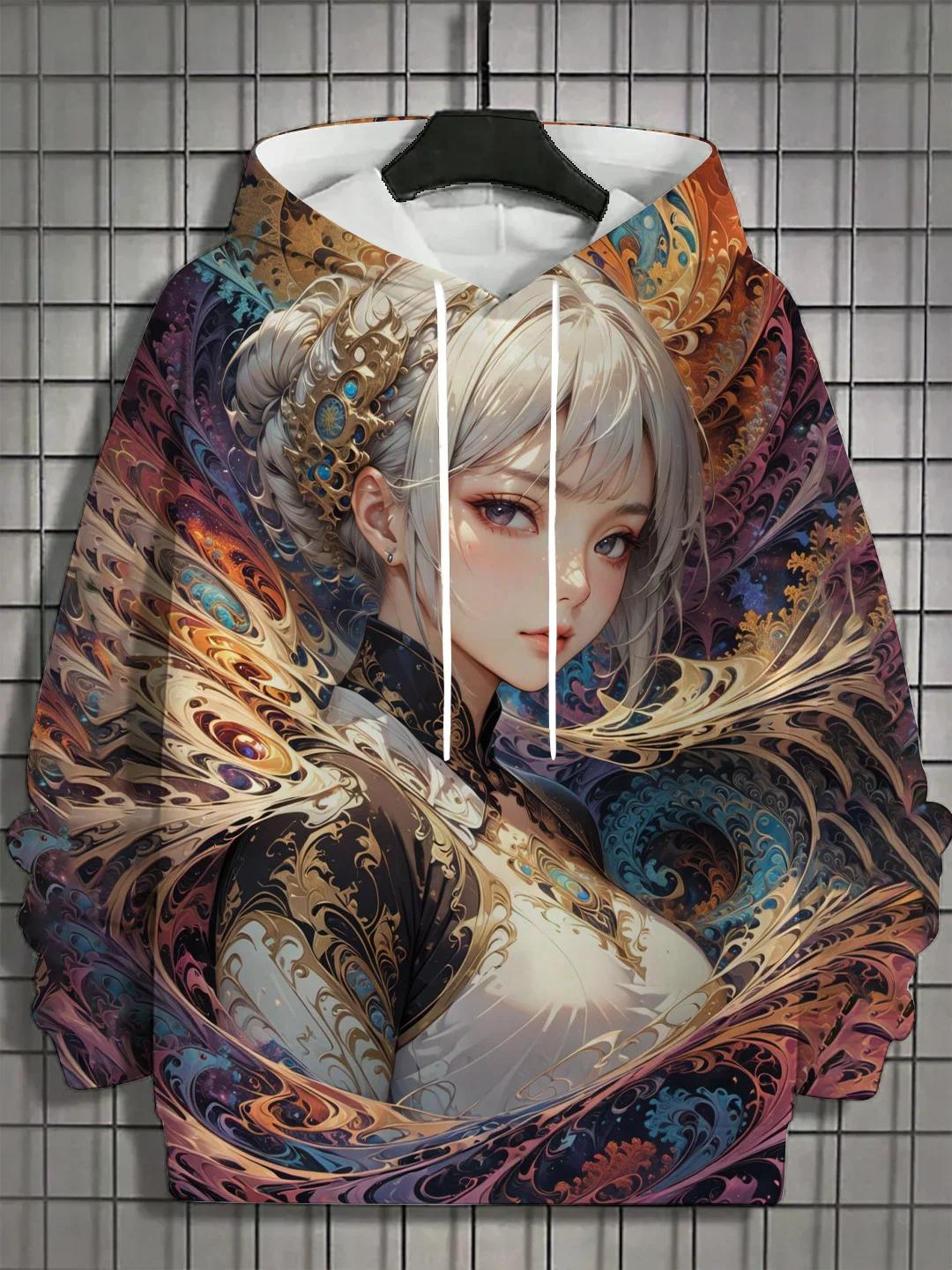Sweat à capuche de sport pour hommes, unisexe, impression 3D HD, Anime Girl, pulls à la mode Harajuk