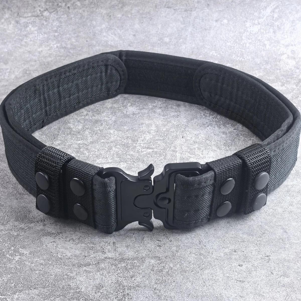 Ceinture tactique en métal Velcro, alpinisme en plein air, Camping, ceinture d'entraînement militair