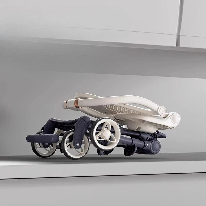  Poussette réversible ultralégère de 2,9 kg : 360 ° Pneus anti-roulis et anti-crevaison, protecti
