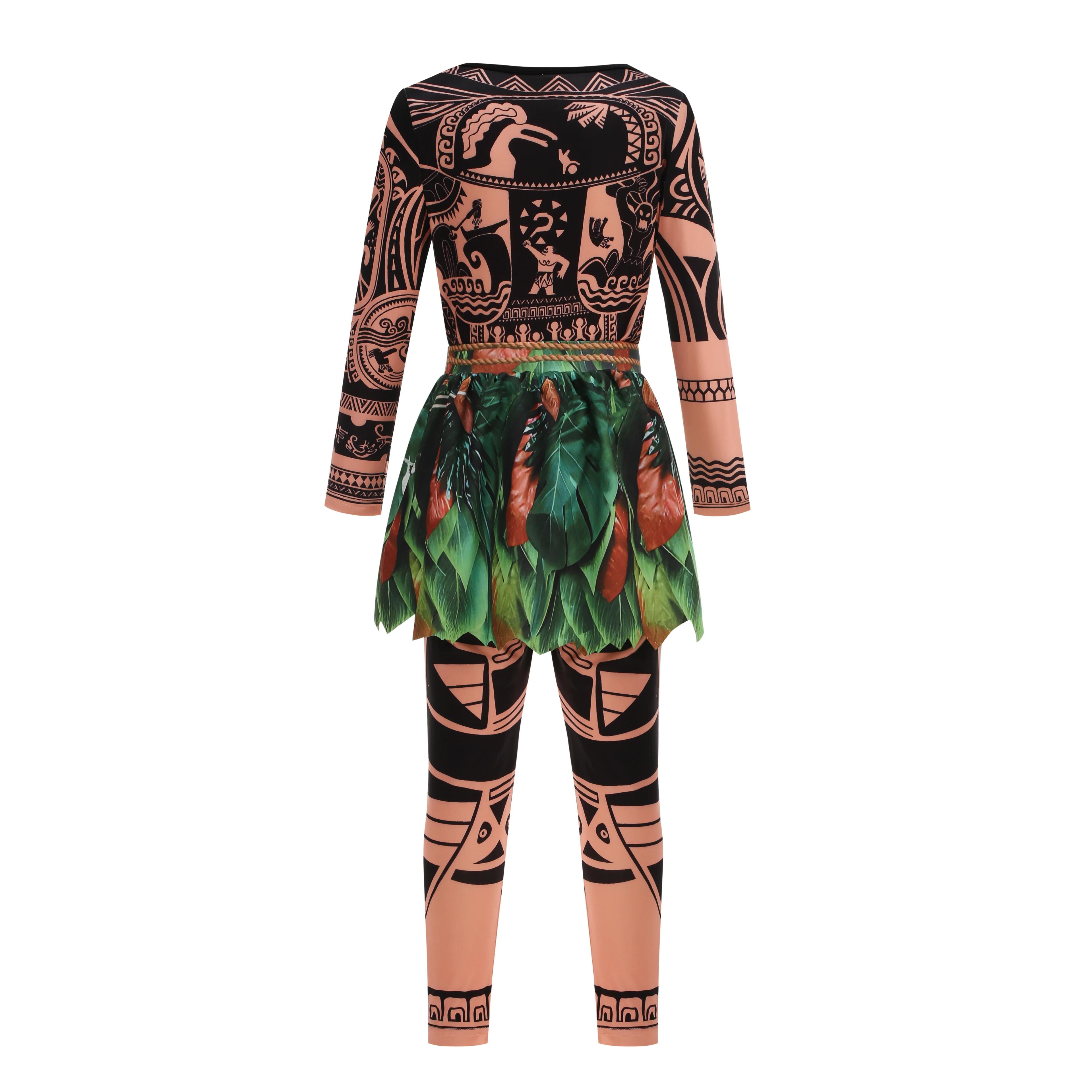Moana film personnages de dessins animés Maui enfants garçons Costume Maui tatouage haut + pantalon