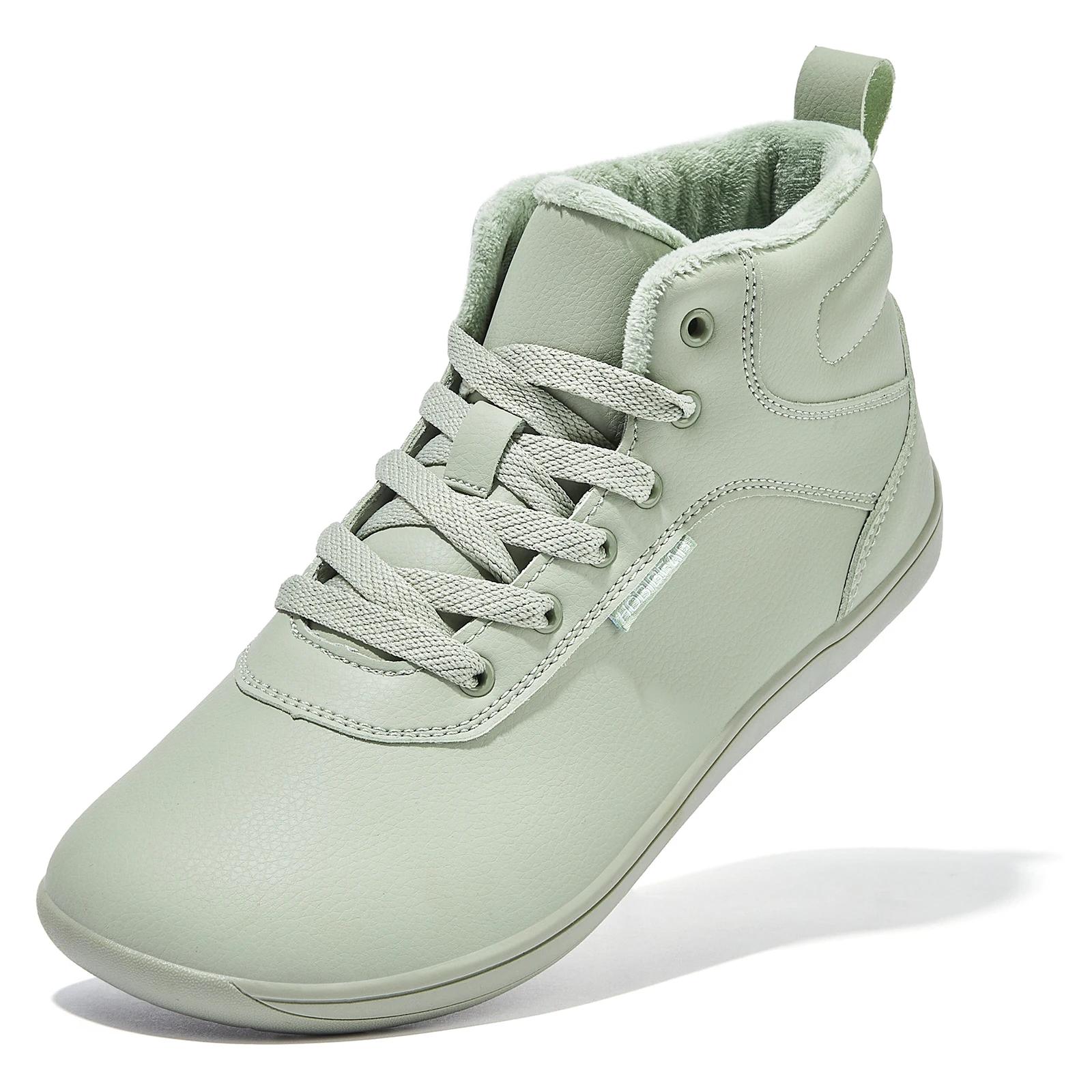 BIBEAR-Chaussures à lacets en cuir Élpour hommes et femmes, baskets de rinçage doublées de fausse fo