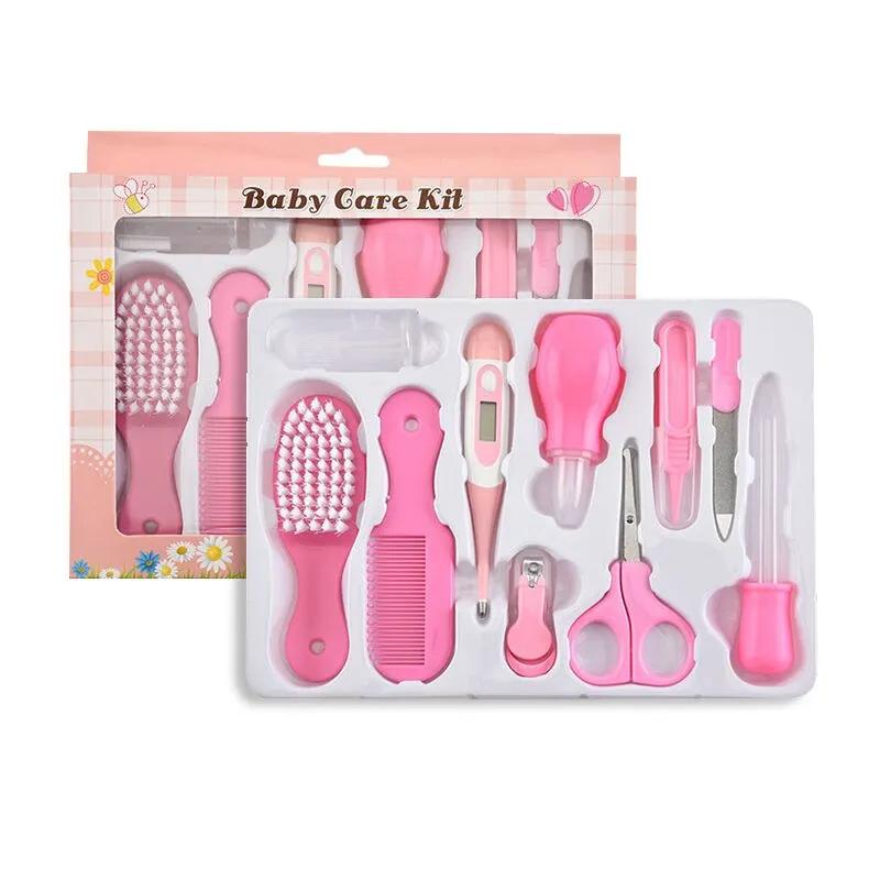 Kit de soins de santé pour bébé, 10 pièces/ensemble, pour enfants, ongles, cheveux, thermomètre, bro
