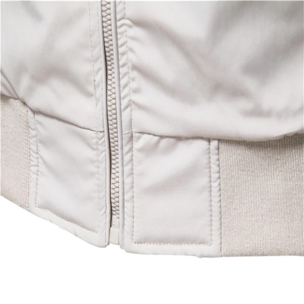 AIOPESON couleur unie veste de Baseball hommes décontracté col montant Bomber hommes vestes automne