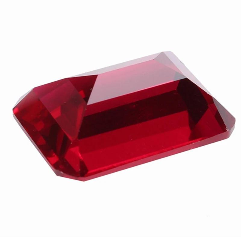 Rubis de sang de Pigeon naturel, Test UV, 12x16mm, 12.50 Cts, Sri-Lanka VVS, coupe émeraude, pierres
