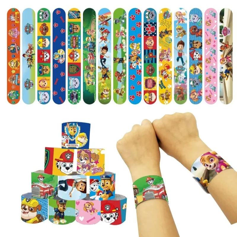 15 pièces/ensemble Paw Patrol série familiale Bracelet Ryder Marshall écombrant PVC Snap cercle dess