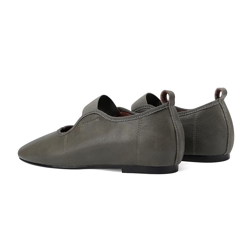 SmallHut nouveau 2026 tendance printemps en cuir véritable Mary Janes femmes chaussures plates bout