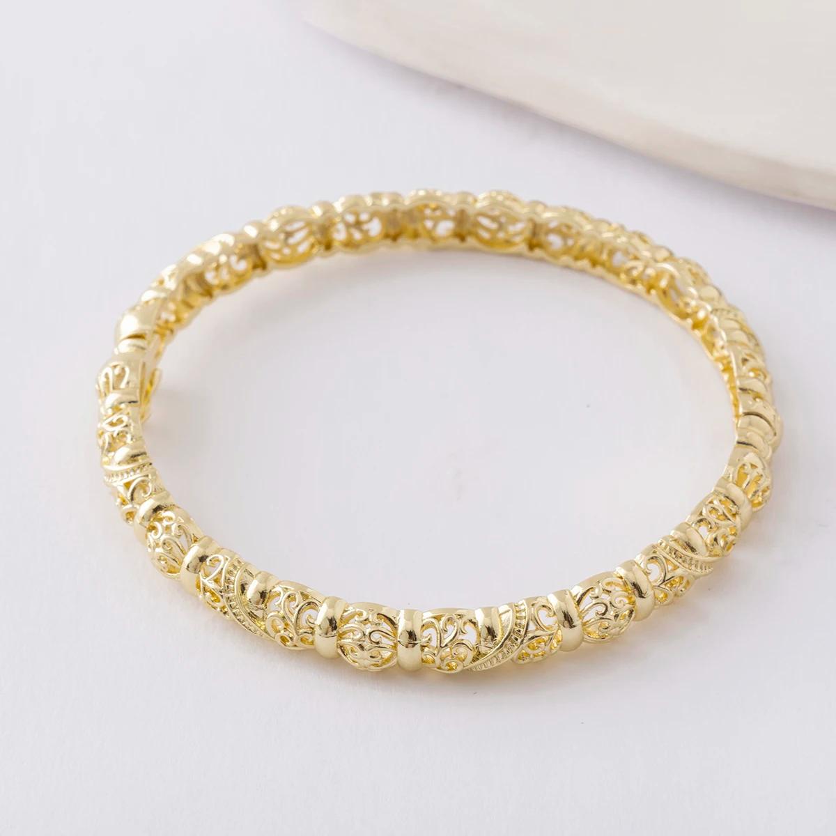 LUIZADA nouveau Vintage indien femmes Bracelet mariage africain luxe plaqué or mariée exquis chanceu