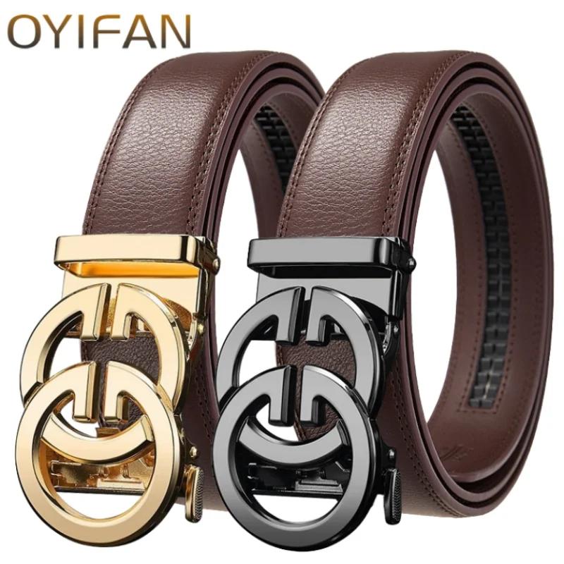OYIFAN créateur de mode hommes ceinture en cuir véritable ceinture hommes de haute qualité luxe affa