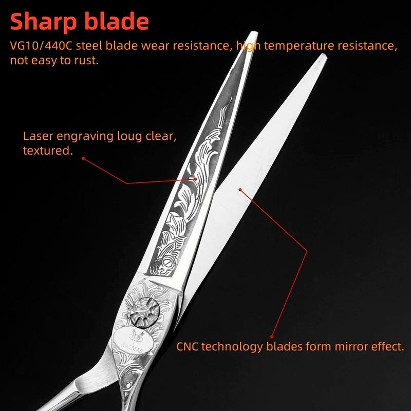 Ciseaux de coiffure professionnels en matériau VG10, machine à couper les cheveux, ciseaux de coupe