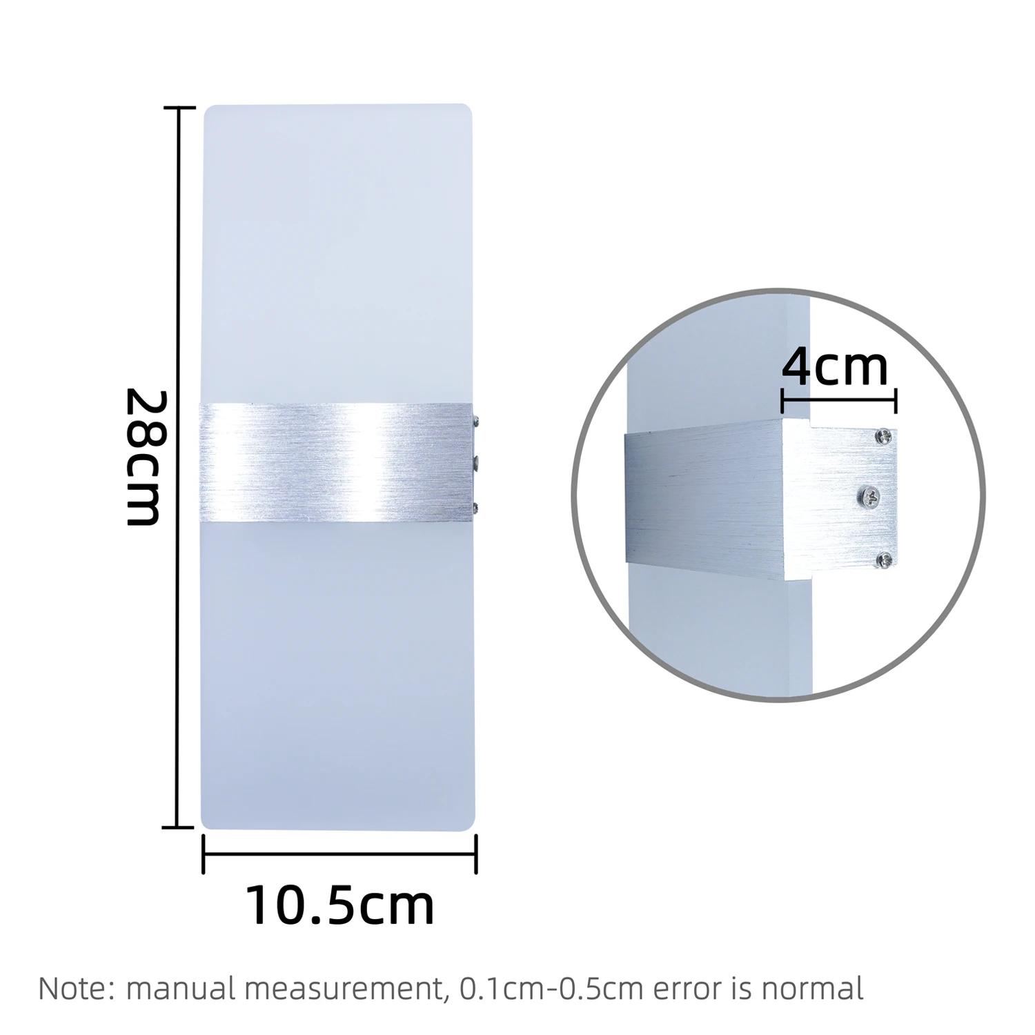 Applique murale minimaliste moderne, applique murale LED intérieure, fil dur en aluminium acrylique,