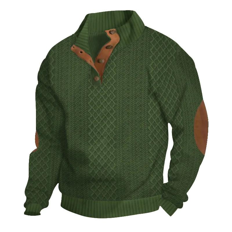 Pull jacquard tricoté à col montant et manches longues pour homme, collection automne-hiver 2026, be