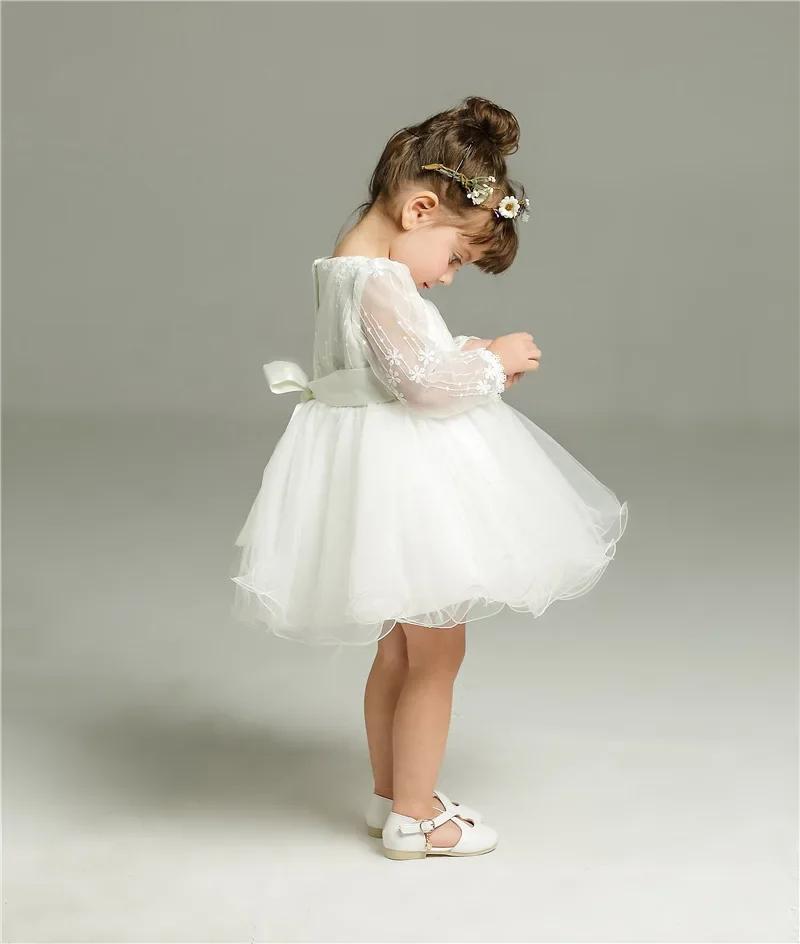 Robe à manches longues pour bébés filles, robe de fête d'anniversaire pour tout-petits, robe de mari